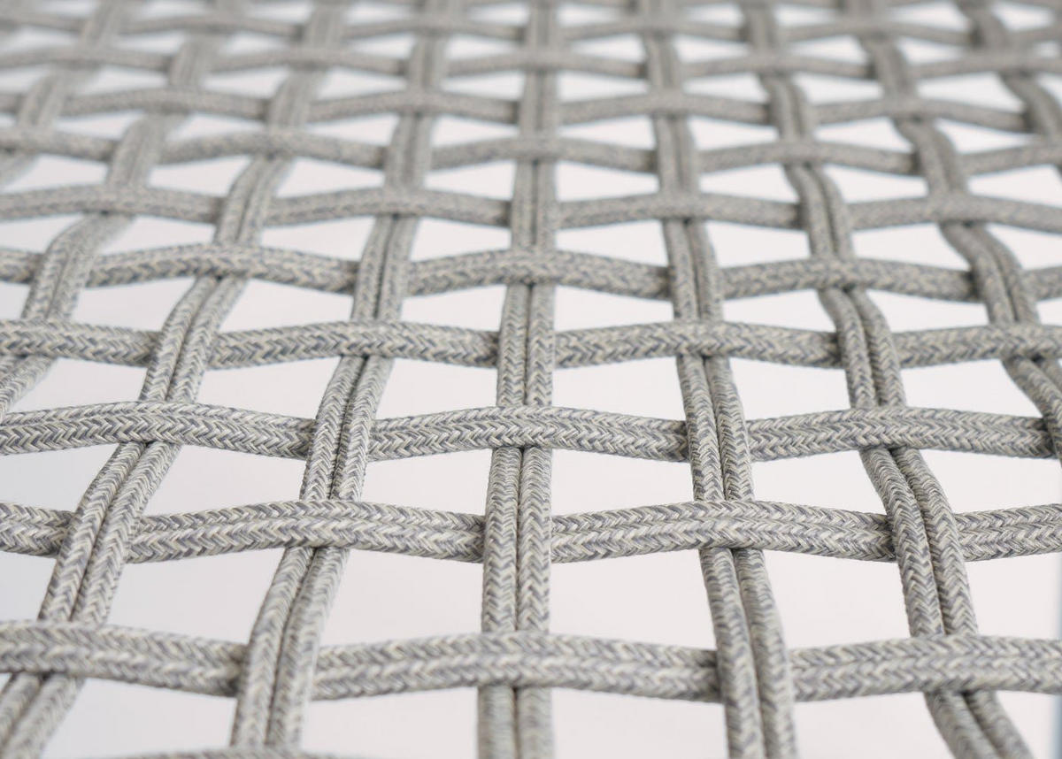 GARTENSTUHL 2er-Set 81x54x62cm Aluminium Seilgeflecht Rope Grau - Grau, Metall (54/81/62cm) - PROREGAL