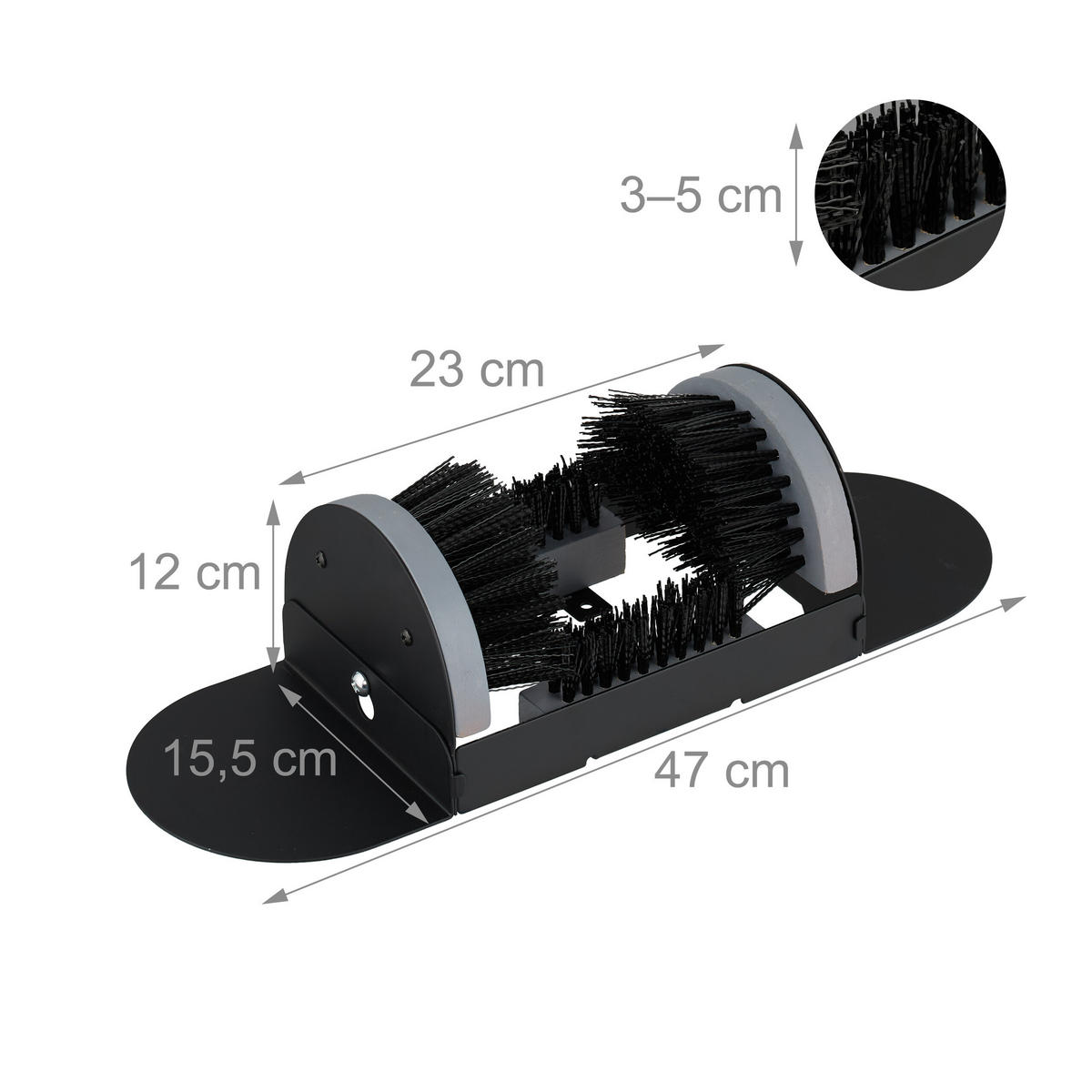 SCHUHABSTREIFER - Schwarz, Holz/Kunststoff (47/15.5cm) - Relaxdays