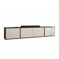 TV-LOWBOARD EDI 4 Schwarz / Kaschmir – 4-türig - Kaschmir/Schwarz, Holzwerkstoff (206.4/42/38.9cm)