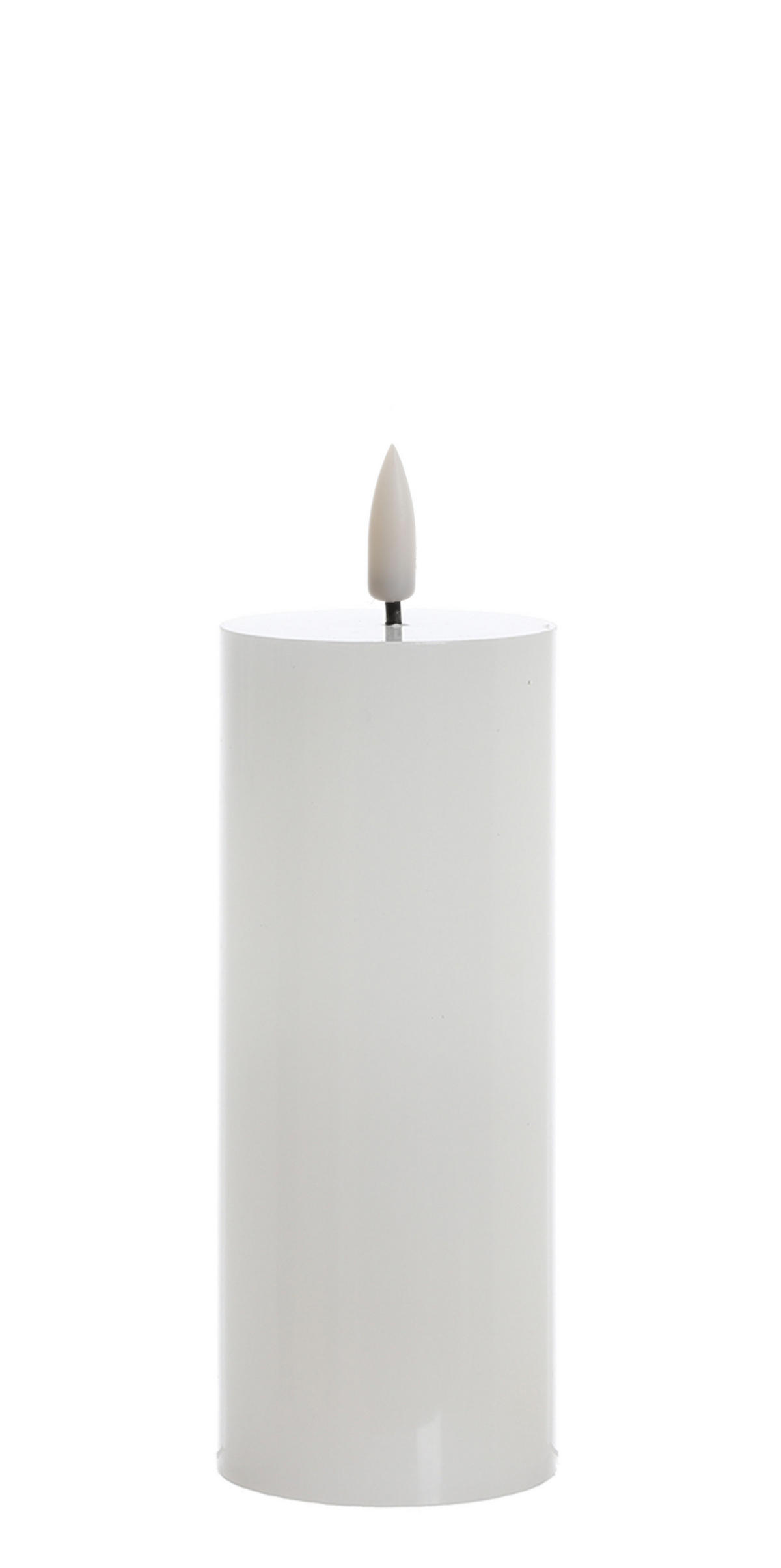 LED-KERZE Idalia Weiß 16/5/16 cm Kunstoff - Weiß, Kunststoff (16/5/16cm) - Mondex