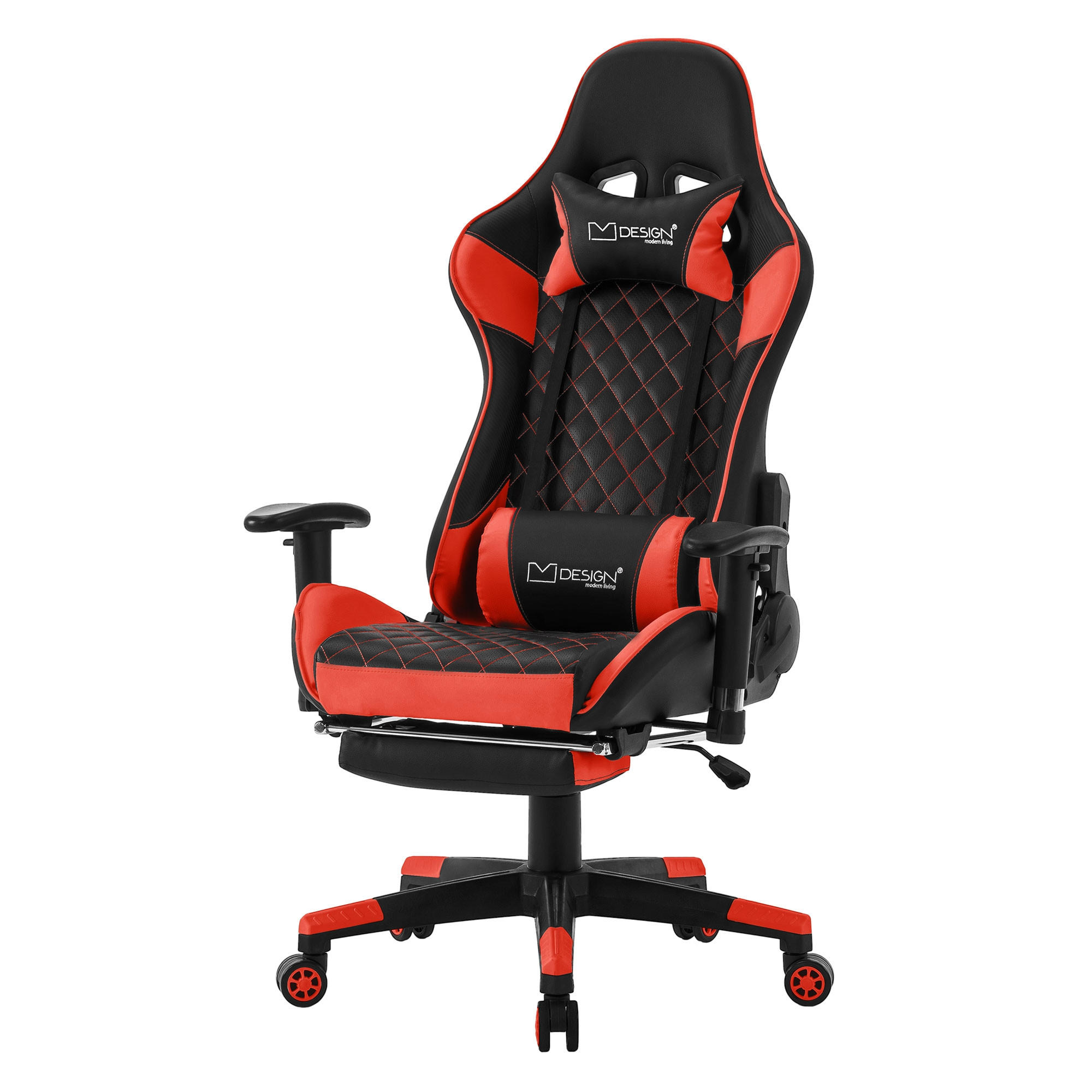 GAMING-STUHL Schwarz-Rot - Rot, Metall (68/135/73cm) - ML-DESIGN