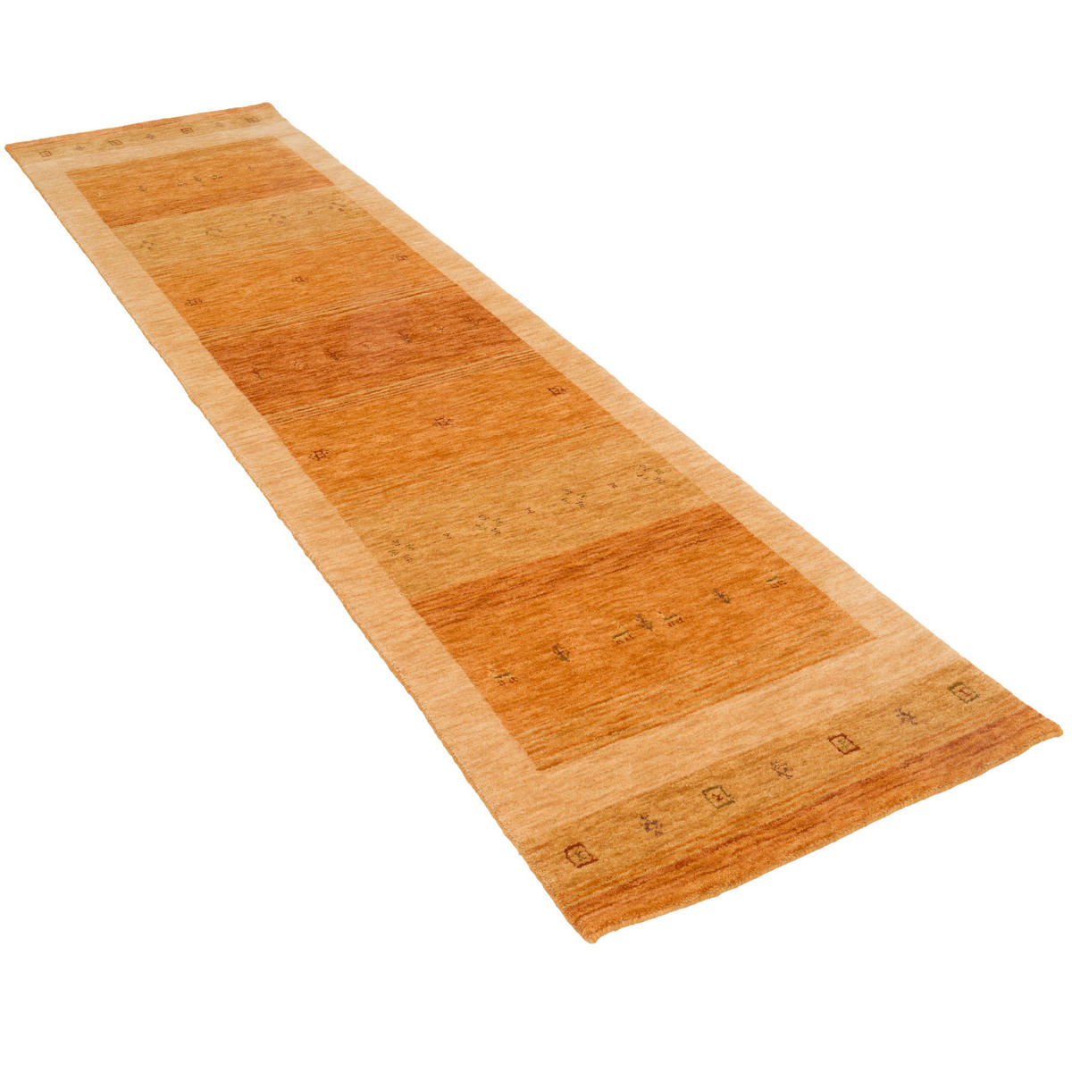 NATUR WOLLE TEPPICH GABBEH ESTA LÄUFER - Beige, Textil (70/140cm) - Pergamon