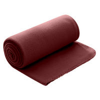 FLEECEDECKE weinrot 130/160 cm Kettelrand Anti-Pilling - Bordeaux, Textil (130/160cm) - wometo