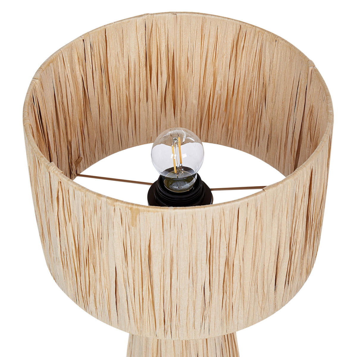 TISCHLEUCHTE Naturfarben Welmel - Naturfarben, Naturmaterialen (25/25/41cm) - Beliani