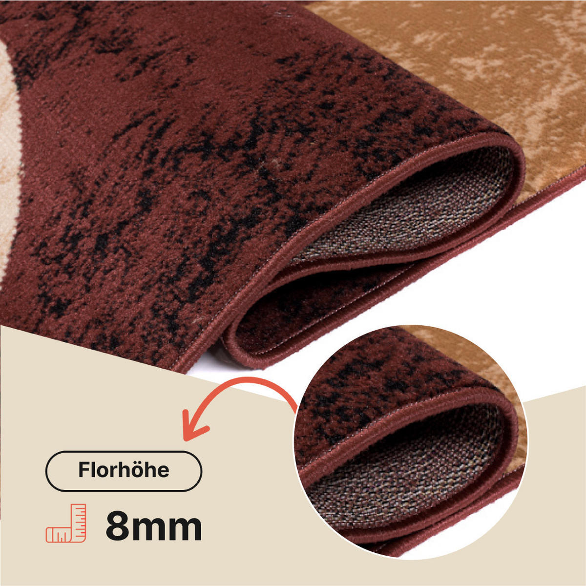 TEPPICH DREAM Braun Creme 250/350 cm - Creme/Braun, Textil (250/350cm) - Tapiso