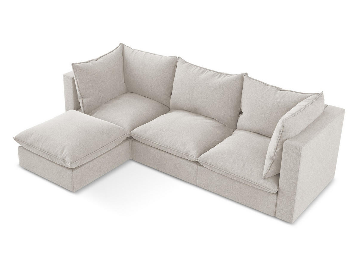 2-SITZER-SOFA Bouclé Stoff Schwarz - Schwarz, Holzwerkstoff/Kunststoff (180/77/90cm) - LaMiaSofa