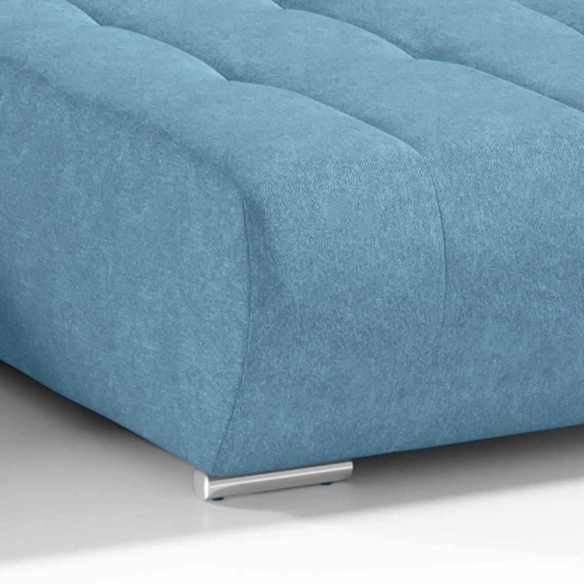 PANORAMASOFA Jonas 5 Sitzplätze Blau - Blau, Holzwerkstoff (350/85/185cm) - Petits-meubles