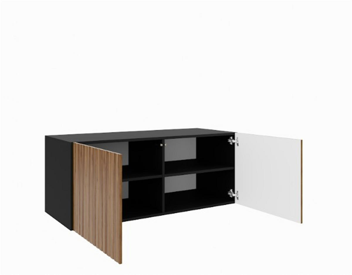 LOWBOARD LIVO 100/41/40 cm, Hängender TV-Schrank Schwarz / Eichefarben - Eichefarben/Schwarz, Holzwerkstoff (100/41/40cm) - MASSENO