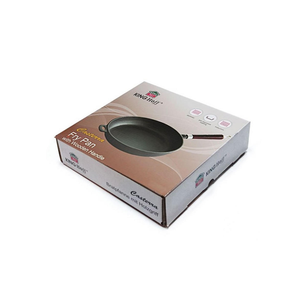 PFANNE Schwarz 30/30/6.5 cm KH1009 - Schwarz, Metall (30cm) - Kinghoff 