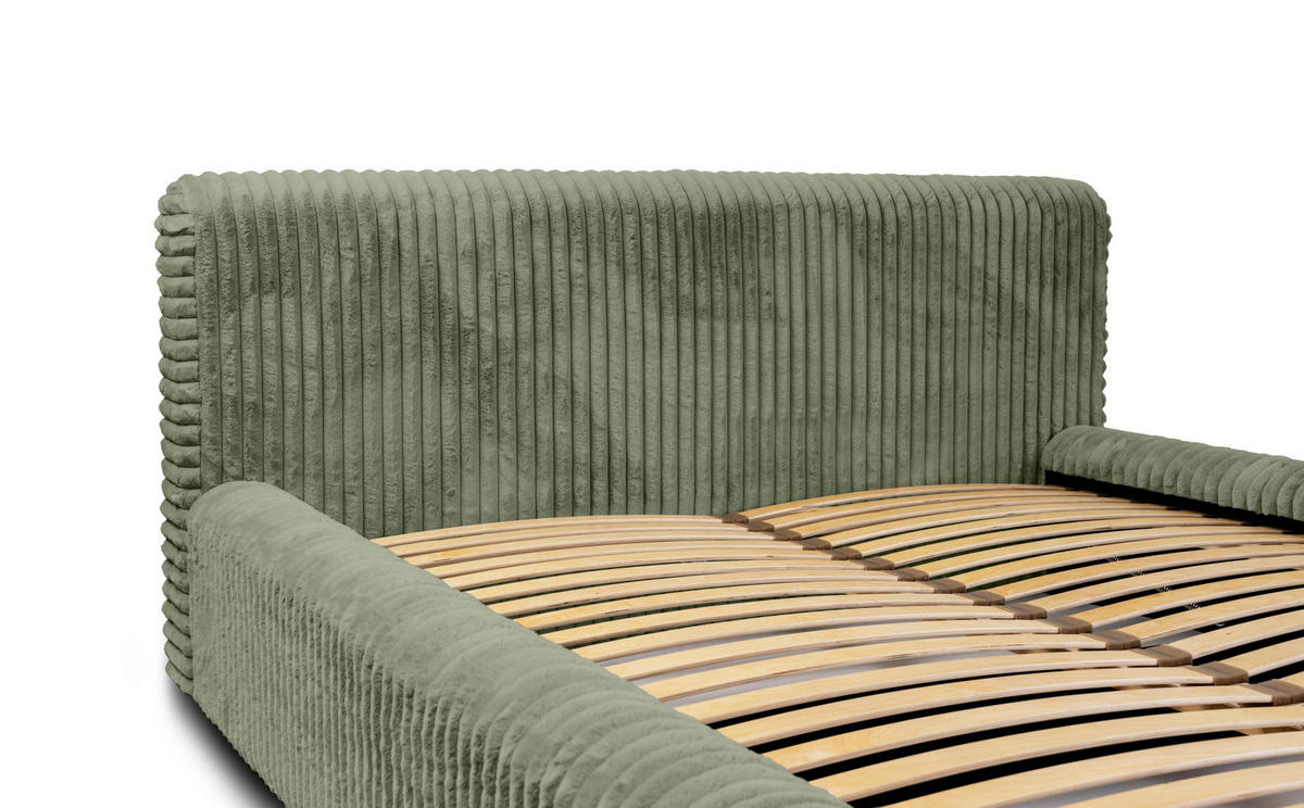 POLSTERBETT aus Strickmaterial Kostar 160x200 cm, Grün - Grün, Textil (160/200cm) - Fedve