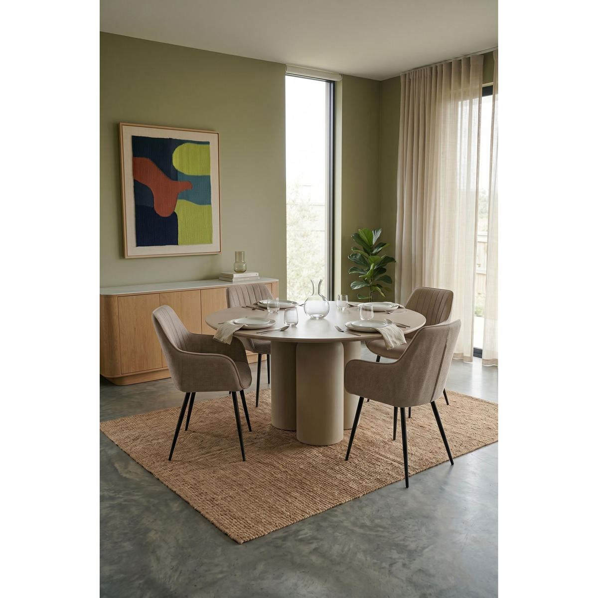 ESSZIMMERSTUHL Maud Taupe - 2 er Set - Taupe, Kunststoff (55/85/57cm) - Housecraft Living