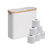 TOILETTENPAPIER-AUFBEWAHRUNG - Weiß, Holz/Textil (43/38/17cm) - Relaxdays
