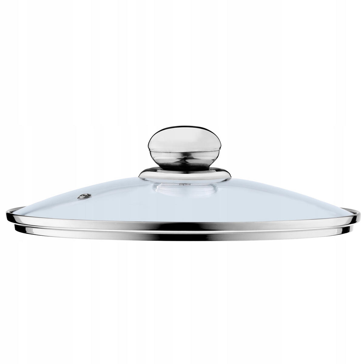 DECKEL mit Metallgriff, 24 cm - Transparent, Glas (24cm) - KADAX