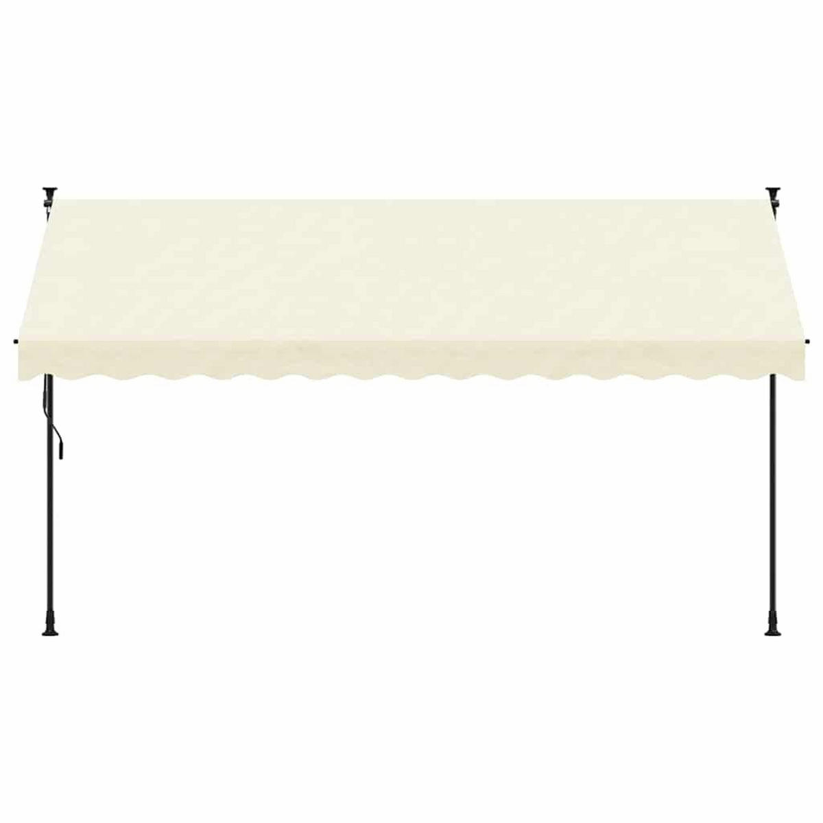 MARKISE Einziehbar Creme 350/150 Cm Stoff Und Stahl - Creme, Textil (150/300/350cm) - vidaXL