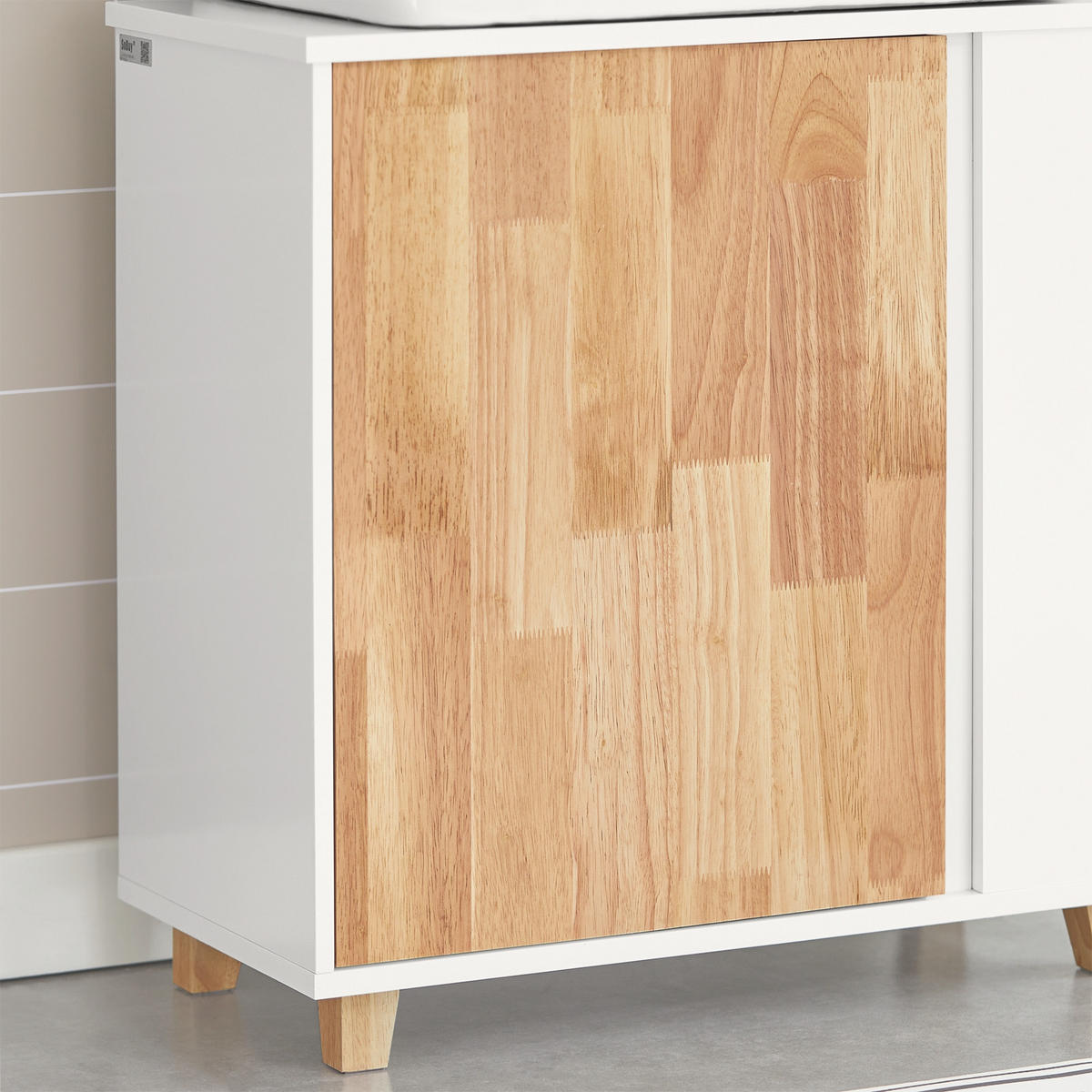 WASCHBECKENUNTERSCHRANK Weiß - Weiß, Holz/Holzwerkstoff (59/60/29cm) - SoBuy