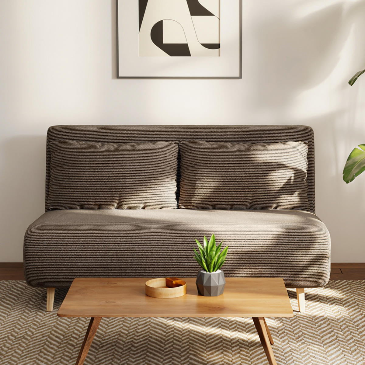 2-SITZER Sofa Braun 141.0/90.0/81.0 cm - Braun, Textil (90/81/141cm)