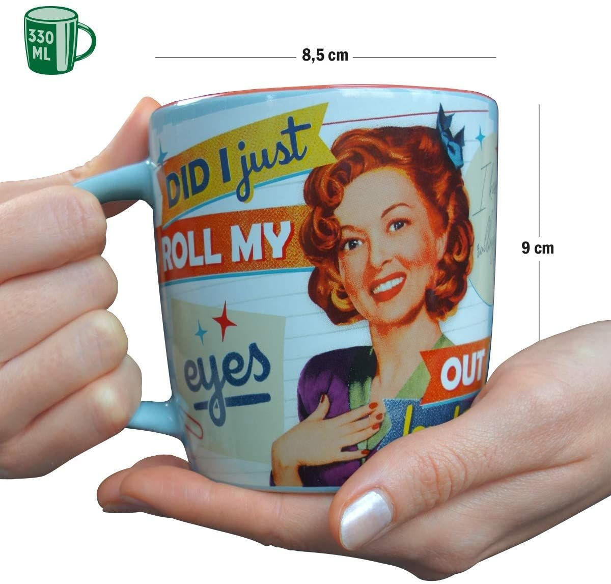 KAFFEETASSE 330 ml Say it 50's Did I Just Roll my Eyes - Multicolor, Keramik (0.33L) - Nostalgic-Art