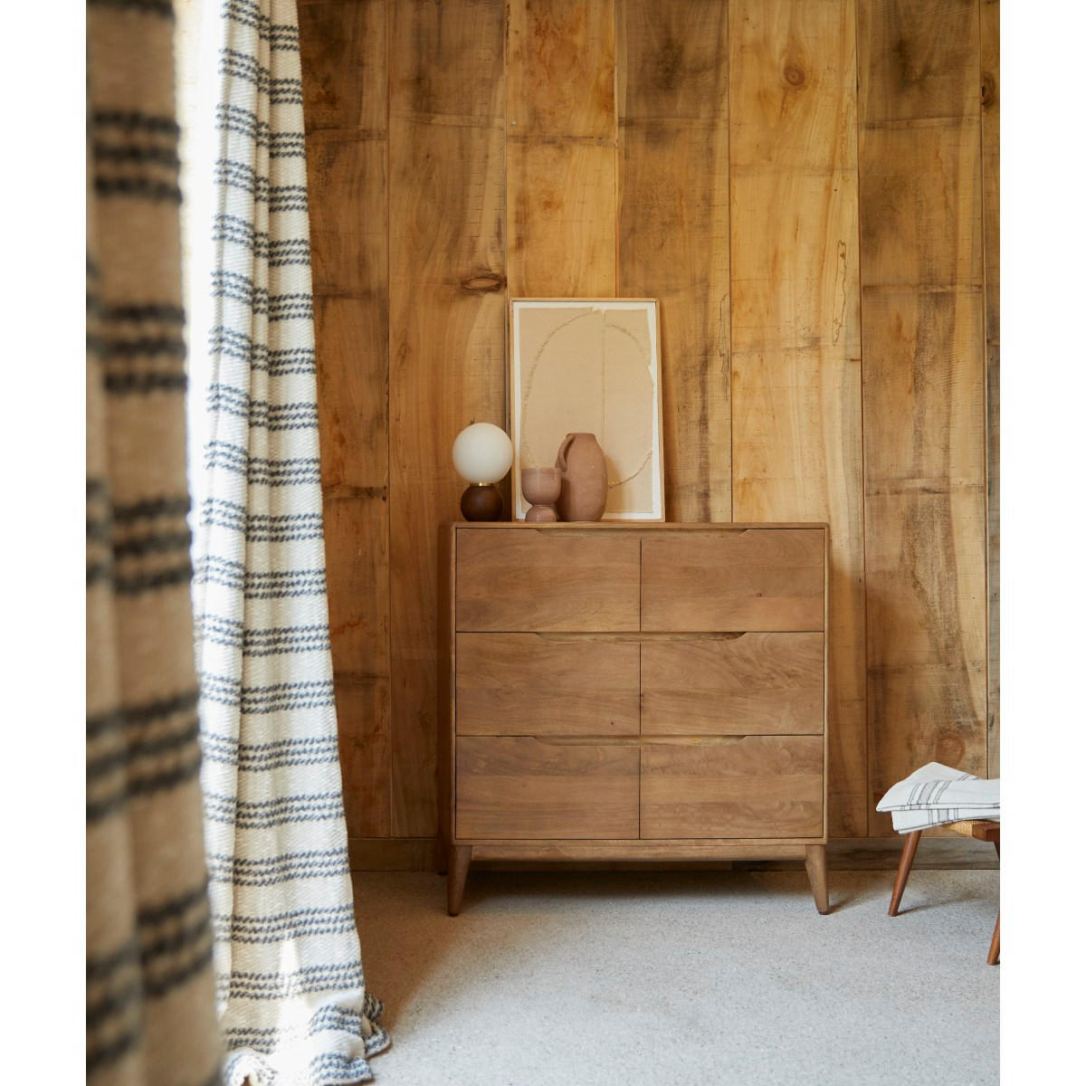 KOMMODE Gabrielle Braun aus Mango - Braun, Holz (100/100/40cm) - Tikamoon