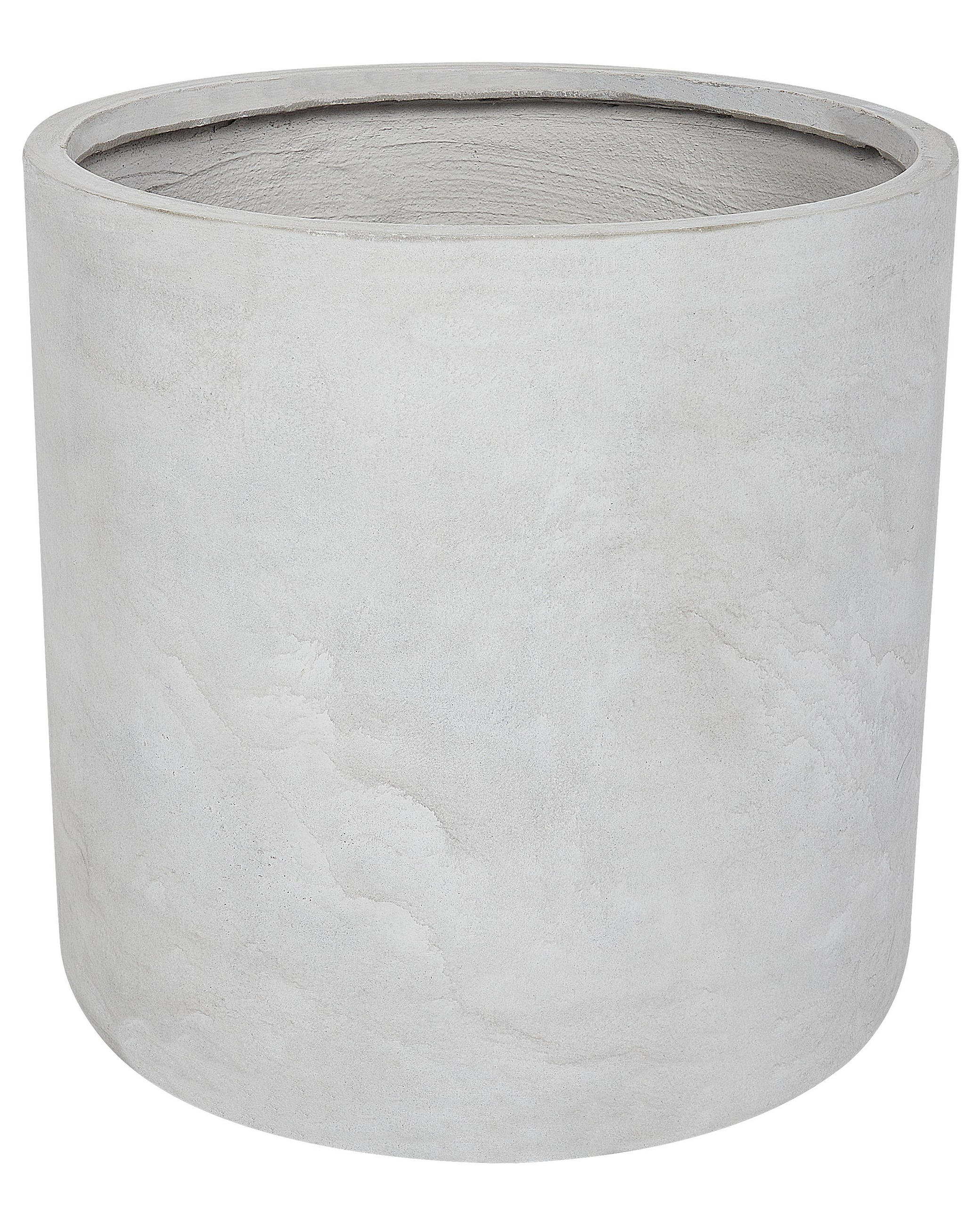 BLUMENTOPF Grau Messene - Grau, Naturmaterialen (50cm) - Beliani