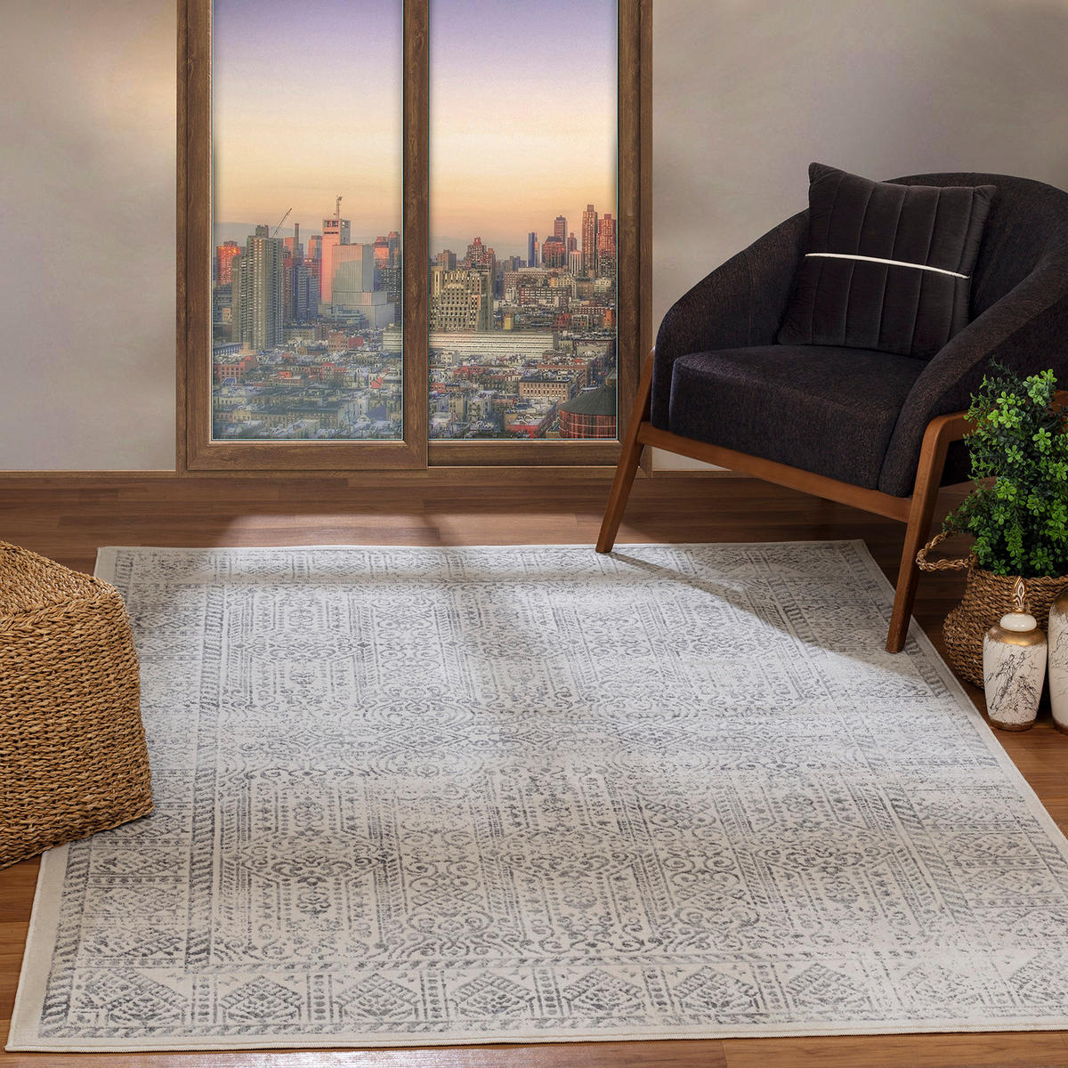 VINTAGE-TEPPICH 200/275 cm Grau - Grau, Naturmaterialien/Textil (200/275cm) - LIVABLISS