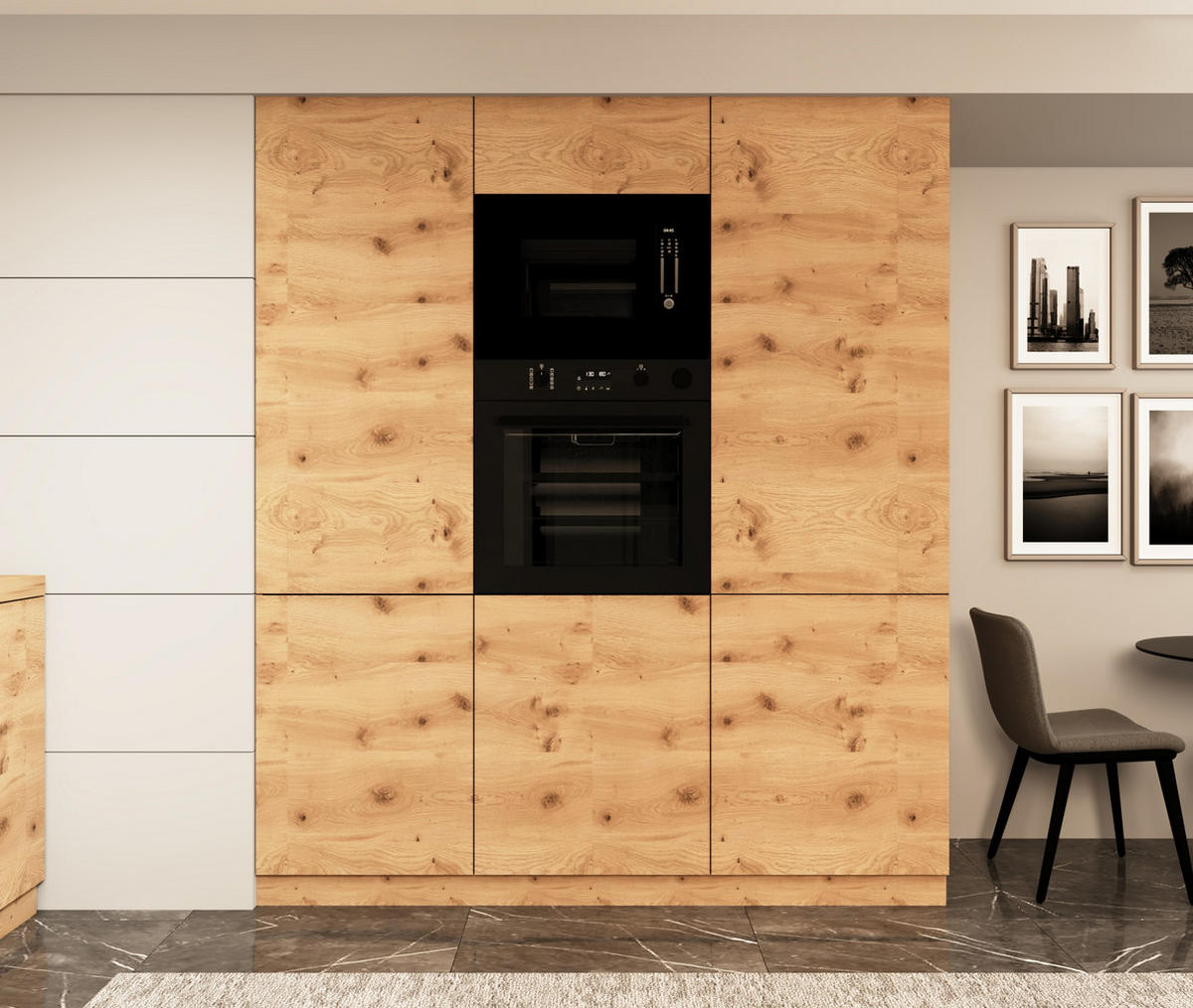 KÜCHENZEILE 300 cm - Langen KL17-M300 - in Artisan Eiche - Eiche Artisan, Holz (460/212/58cm)