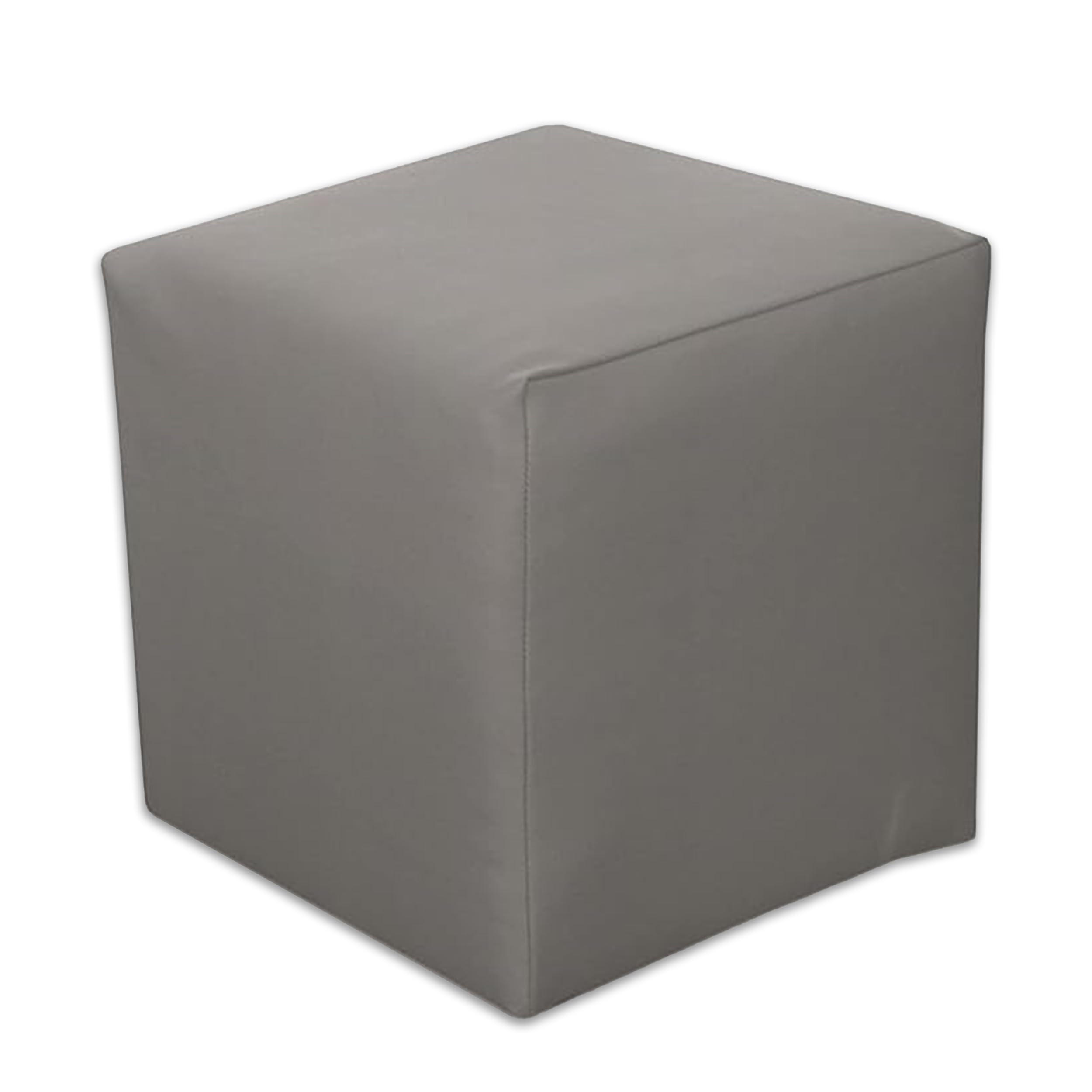 SITZWÜRFEL / Siège Pouf - Gris, 40X40X40 Cm, Assise Rembourrée En Simili Cuir, Confortable Pour Salon, Chambre Ou Bureau - Grau, Leder/Textil (41/41/40cm) - Best For Home