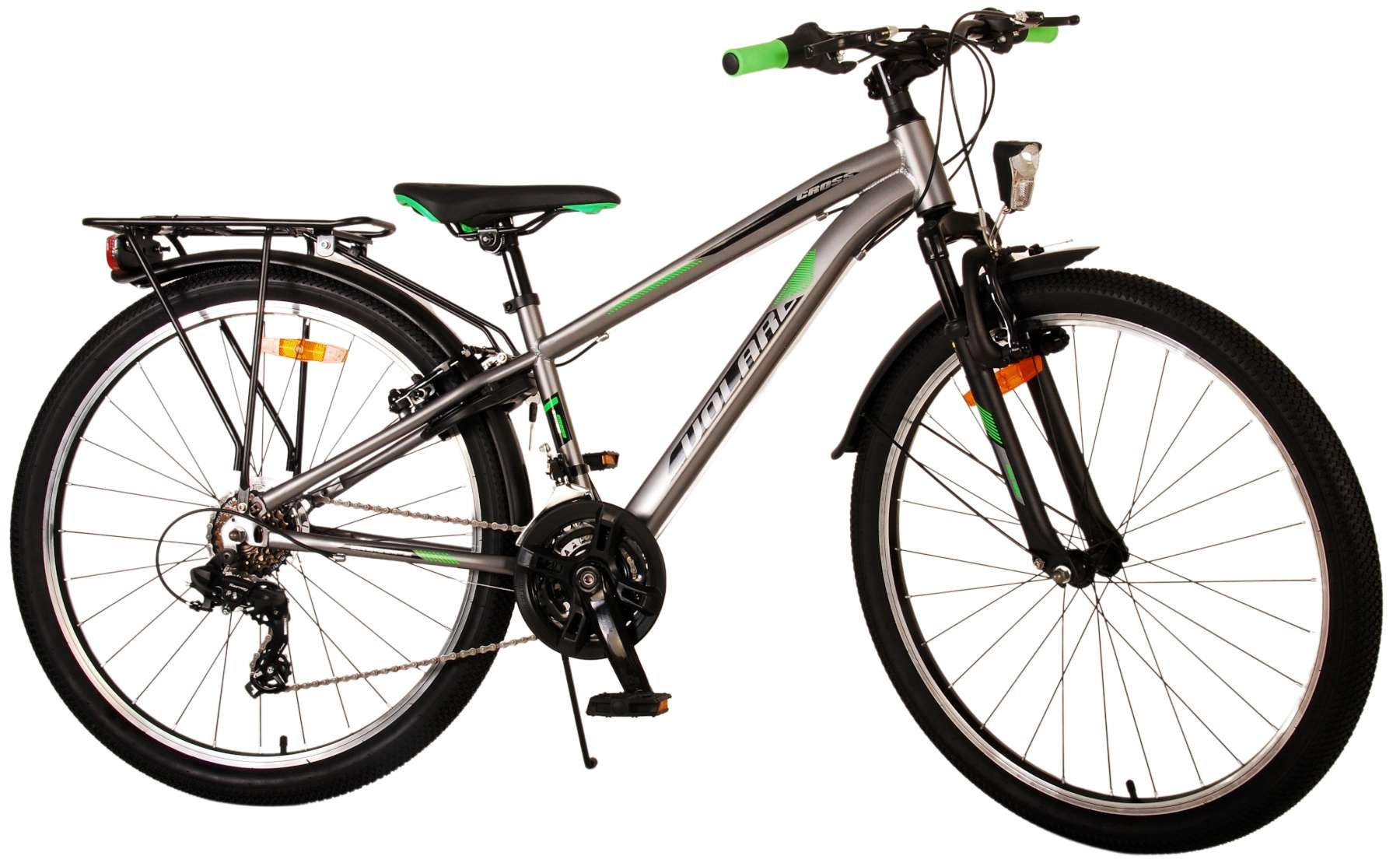 KINDERFAHRRAD Cross - Jungen - 2 Handbremsen - 26 Zoll - Grau - Grau, Metall (77cm) - TPFSports