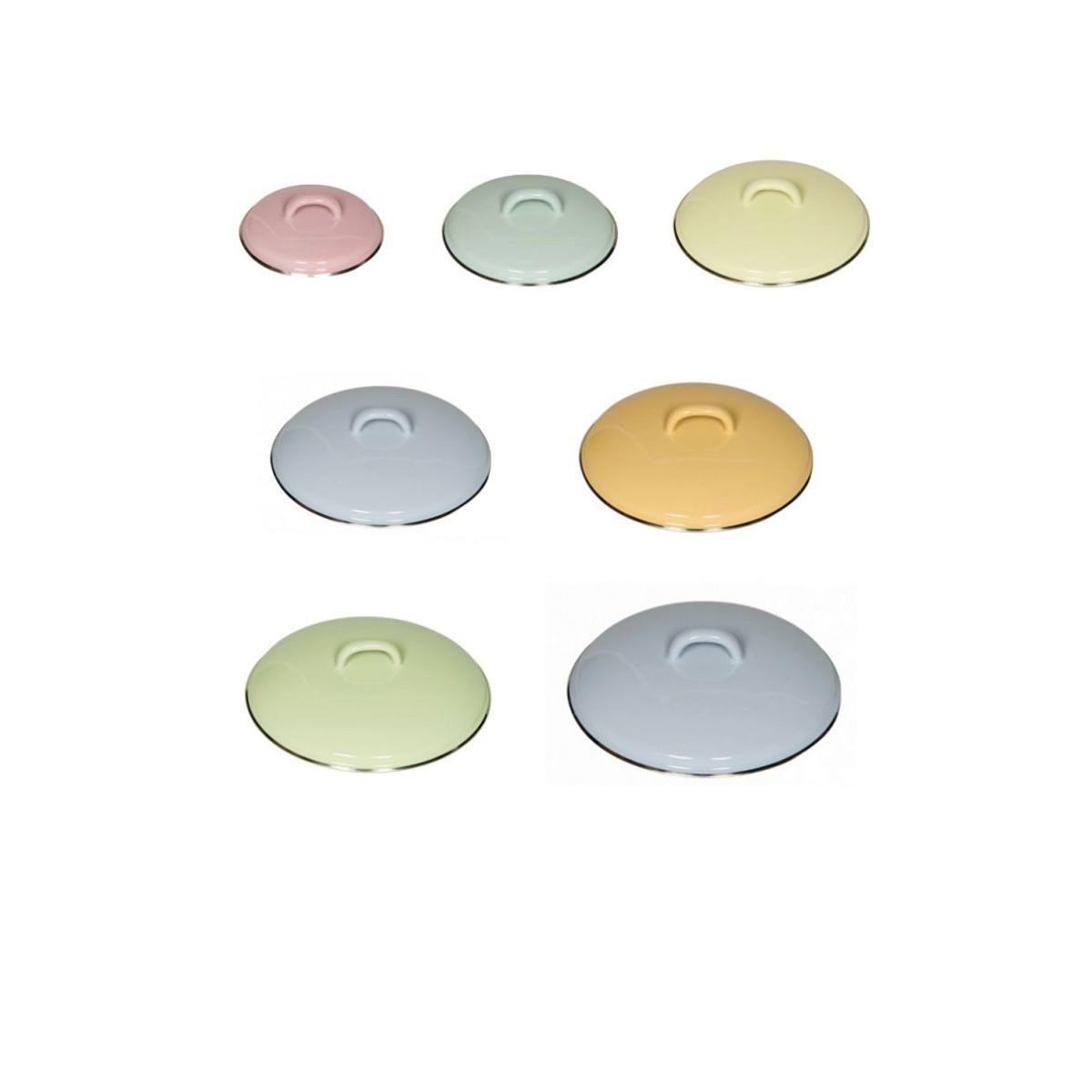 TOPF mit Chromrand Ø20cm 4L Pastell Goldgelb Emaille - Gelb, Metall (25/30/25cm) - Riess