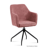 ARMLEHNSTUHL drehbar (6er-Set) Donnie 57x87x60 Schwarz/Rosewood - Dunkelrosa/Schwarz, Kunststoff (60/87/57cm) - 58aufmkessel
