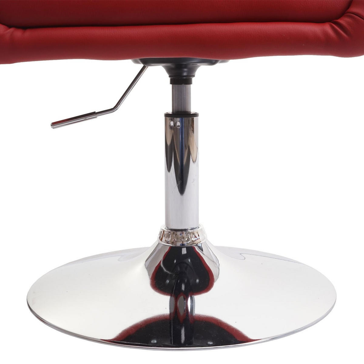 ESSZIMMERSTUHL 6er-Set gepolstert 90x59x60cm Sitzhöhe 45cm drehbar höhenverstellbar Kunstleder Rot - Rot, Kunststoff (59/90/60cm) - CHEFGASTRO