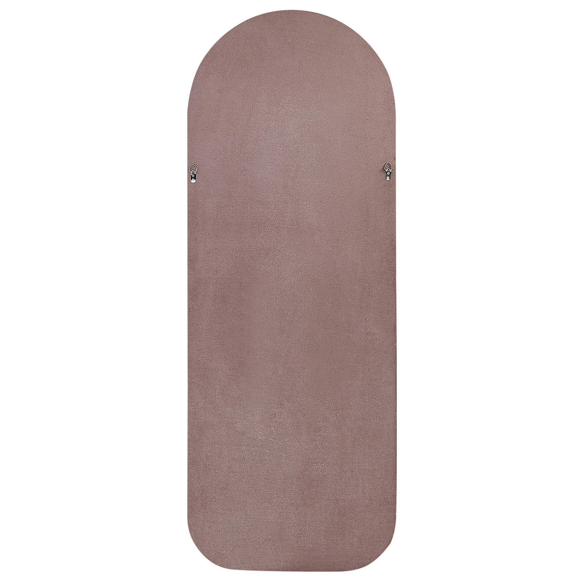 WANDSPIEGEL Samtstoff rosa oval 60/160 cm Culan - Pink, Textil (60/160/4cm) - Beliani