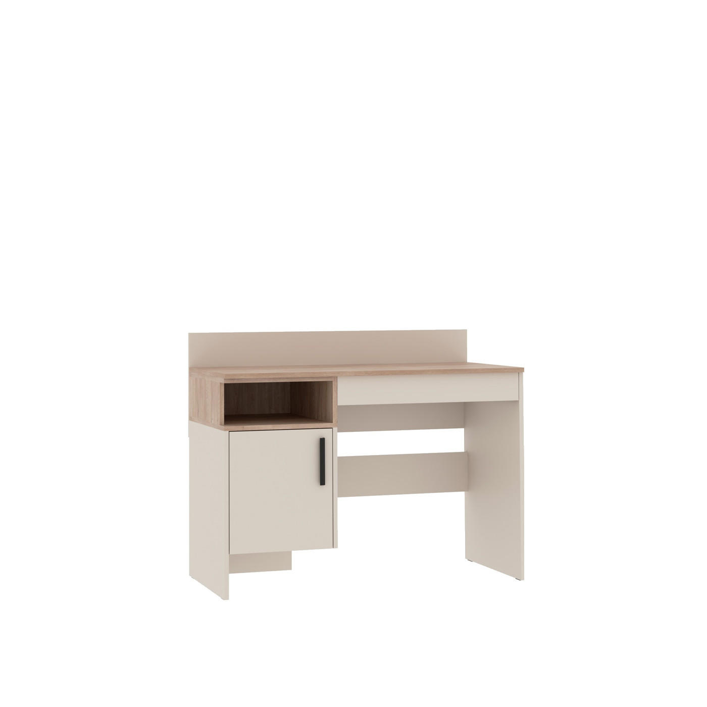 SCHREIBTISCH GRANT G2/C GRAUBEIGE CASHMERE 110/87/55 - Kaschmir/Schwarz, Holzwerkstoff (55/110/87cm) - Marmex Möbel