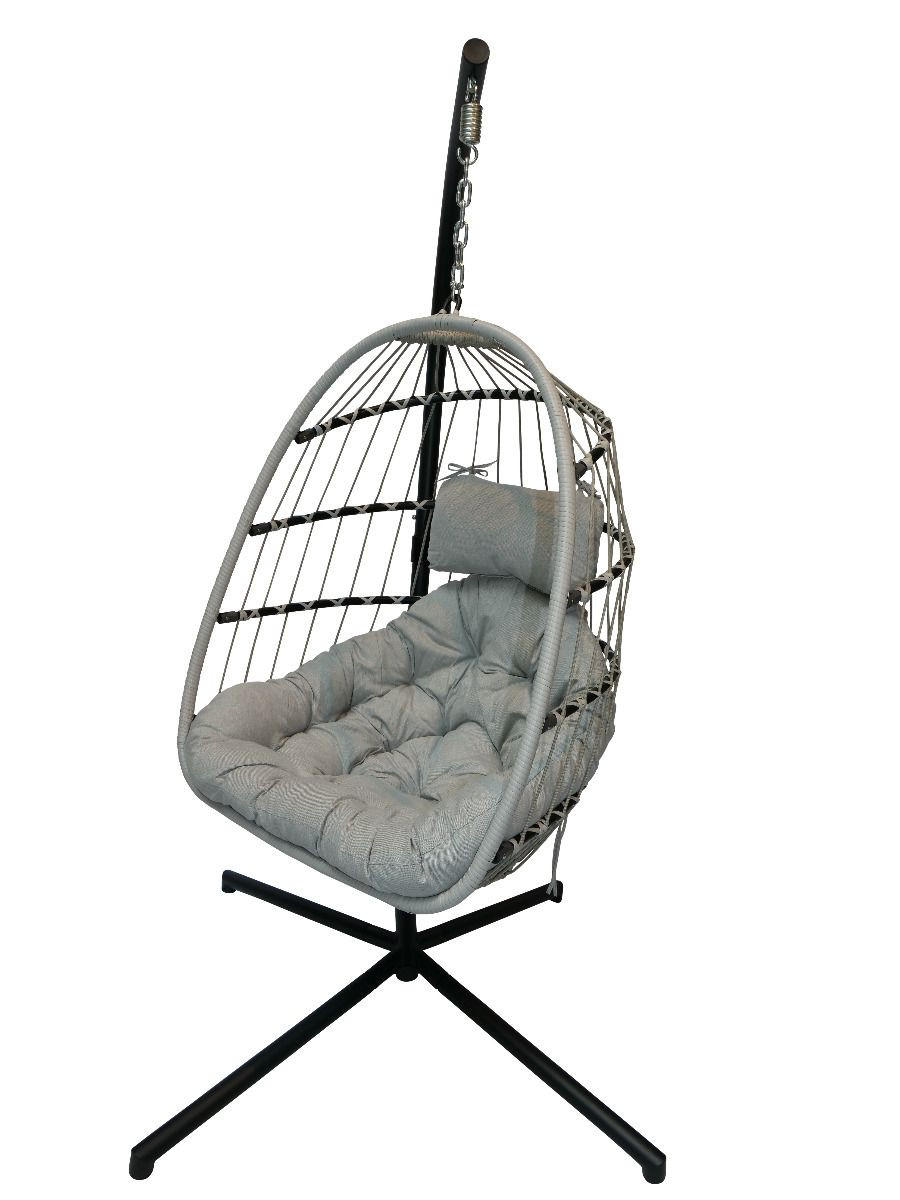 HÄNGESSESEL Folt Sterzing Light Grey - Anthrazit, Textil (98/198/110cm) - Sungörl
