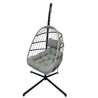 HÄNGESSESEL Folt Sterzing Light Grey - Anthrazit, Textil (98/198/110cm) - Sungörl