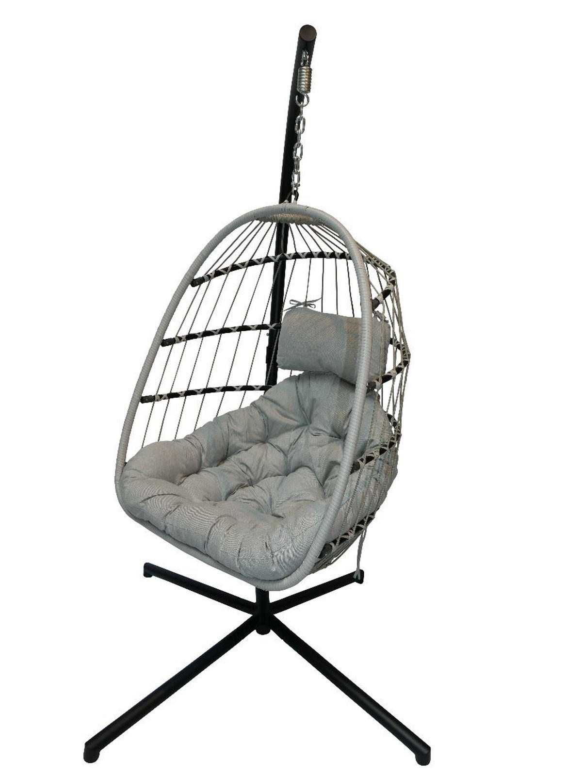 HÄNGESSESEL Folt Sterzing Light Grey - Anthrazit, Textil (98/198/110cm) - Sungörl