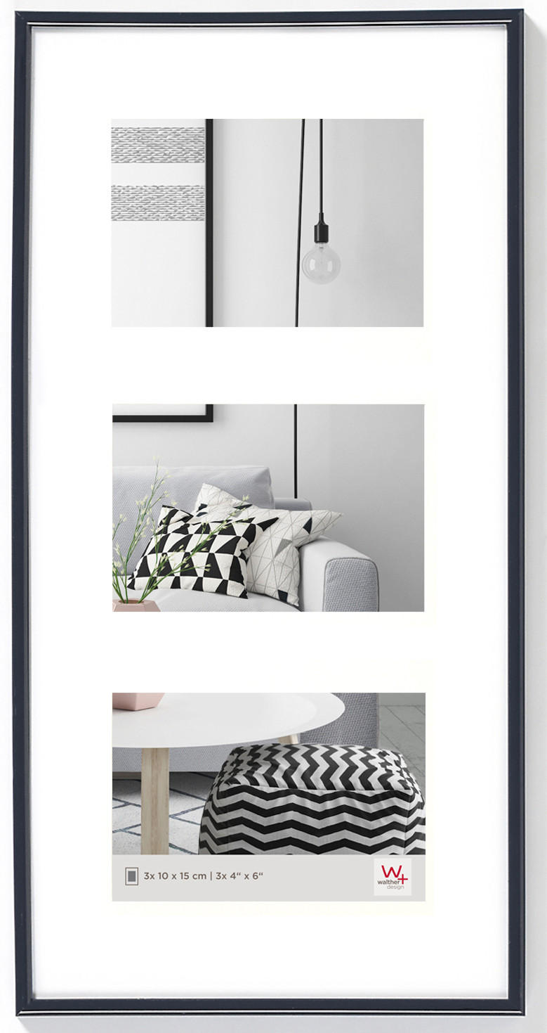 BILDERRAHMEN Galeria Kst.Galerie 3x10x15 cm, SCHWARZ - Schwarz, Kunststoff (23.9/46.9/1.9cm) - walther design