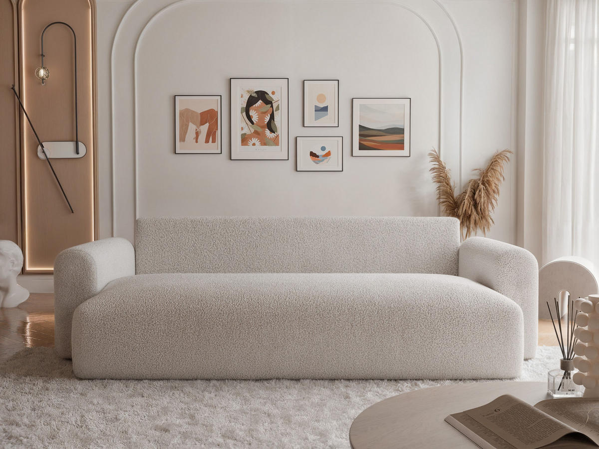 SCHLAFSOFA JOBO mit Bettkasten, Beige - Beige, Textil (244/76/98cm) - Idohome