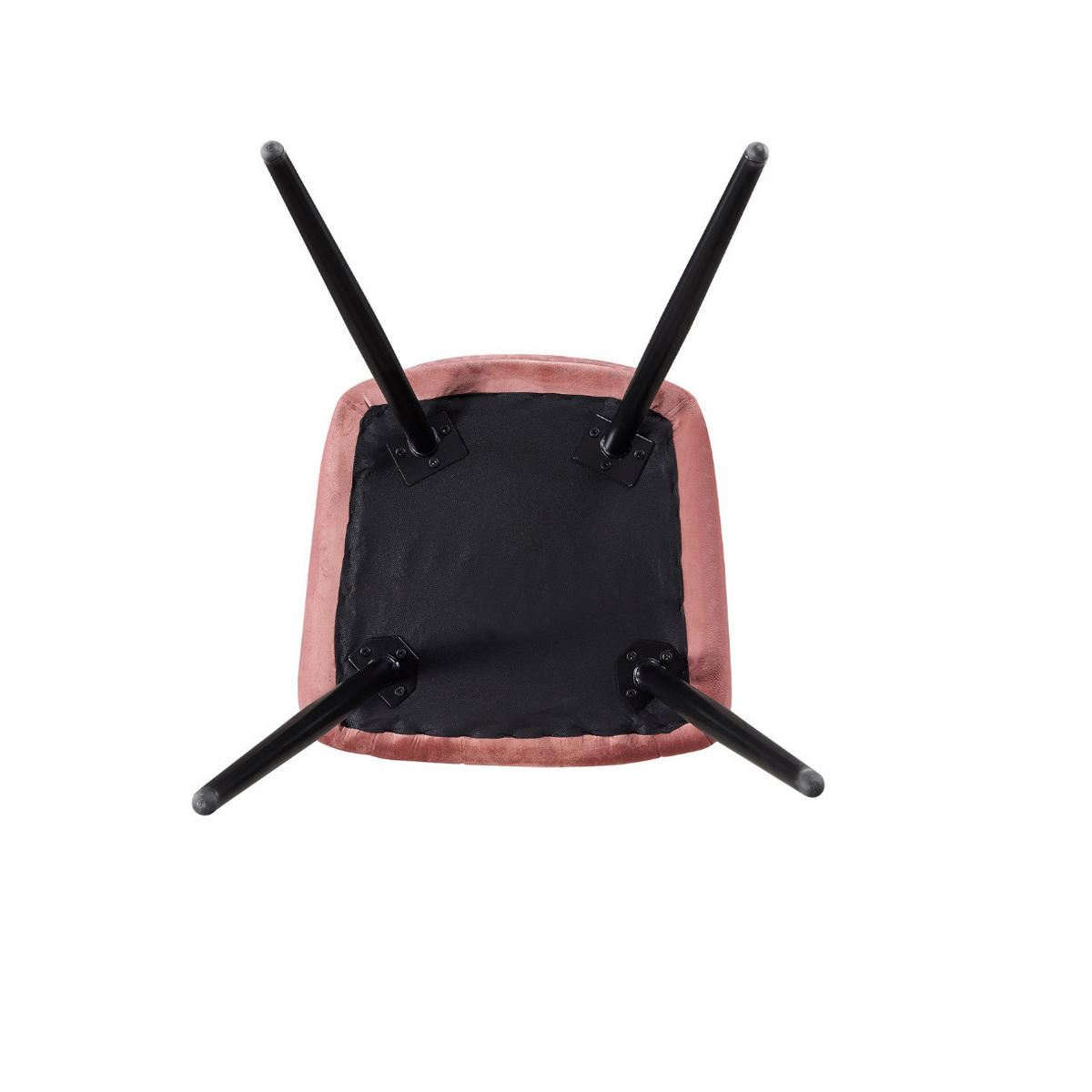 STUHL Samt Rosa - Pink, Metall (55/82/59cm) - Life Interiors