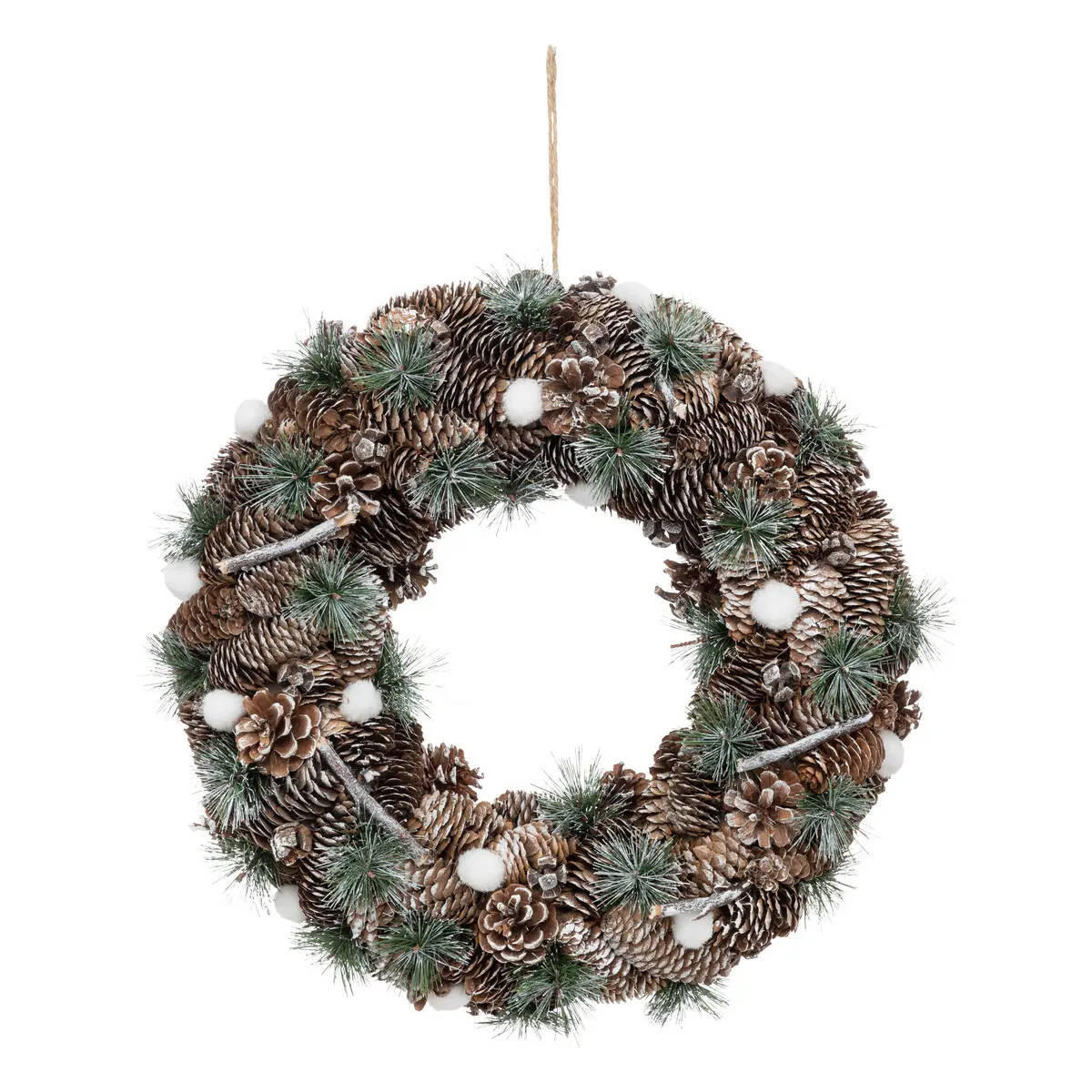 WEIHNACHTSKRANZ Zapfen 48,5 cm - Grün, Naturmaterialien (48.5/11cm) - Atmosphera Createur d´interieur