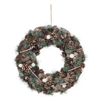 WEIHNACHTSKRANZ Zapfen 48,5 cm - Grün, Naturmaterialien (48.5/11cm) - Atmosphera Createur d´interieur