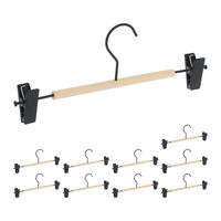 10XOBEŠALNIK za hlače - večbarvno, kovina/les (30.5/11.5/3cm) - Relaxdays