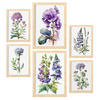 POSTER Set Mit 6 Violette Natur Größe A3 & A4 Rahmen aus hellem Holz - Beige, Papier (29.7/1cm) - Nacnic