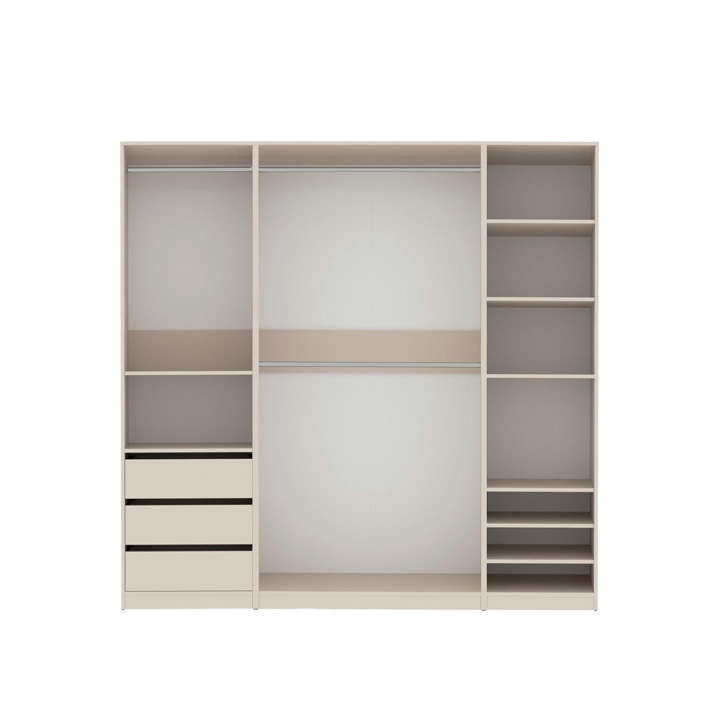 SCHRANK TRES J/C CASHMERE 210/206/51 cm - Kaschmir, Holzwerkstoff (210/206/51cm) - Marmex Möbel