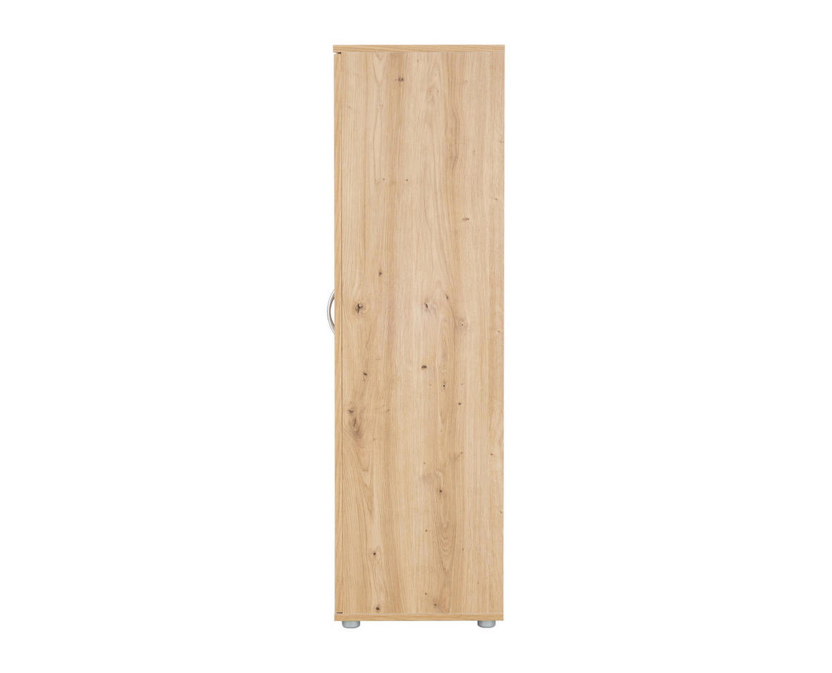 MEHRZWECKSCHRANK 70/121/35 cm Weiß Artisan Oak - Silberfarben/Eiche Artisan, Holzwerkstoff/Kunststoff (70/121/35cm) - arthur berndt