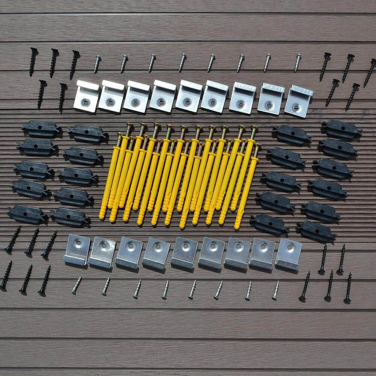 TERRASSENDIELEN SAMANA PREMIUM - Anthrazit, 50m² - Anthrazit, Kunststoff (220/14.6/2.5cm) - Home Deluxe
