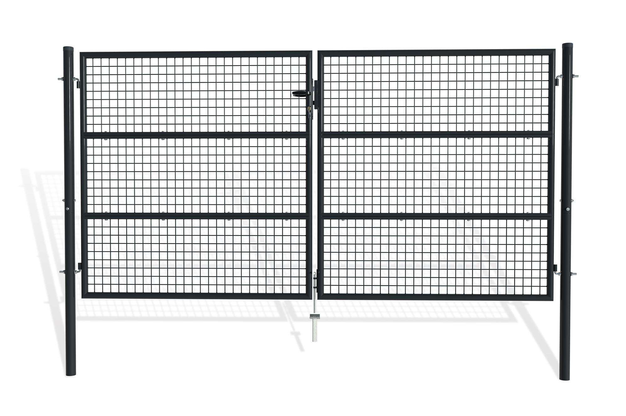 ZAUNTOR Olga Grau 3m H.150cm - Grau, Metall (306/156cm) - Casanoov