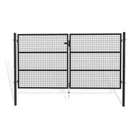 ZAUNTOR Olga Grau 3m H.150cm + TÜRCHEN 1m H.150cm - Grau, Metall (306/156cm) - Casanoov
