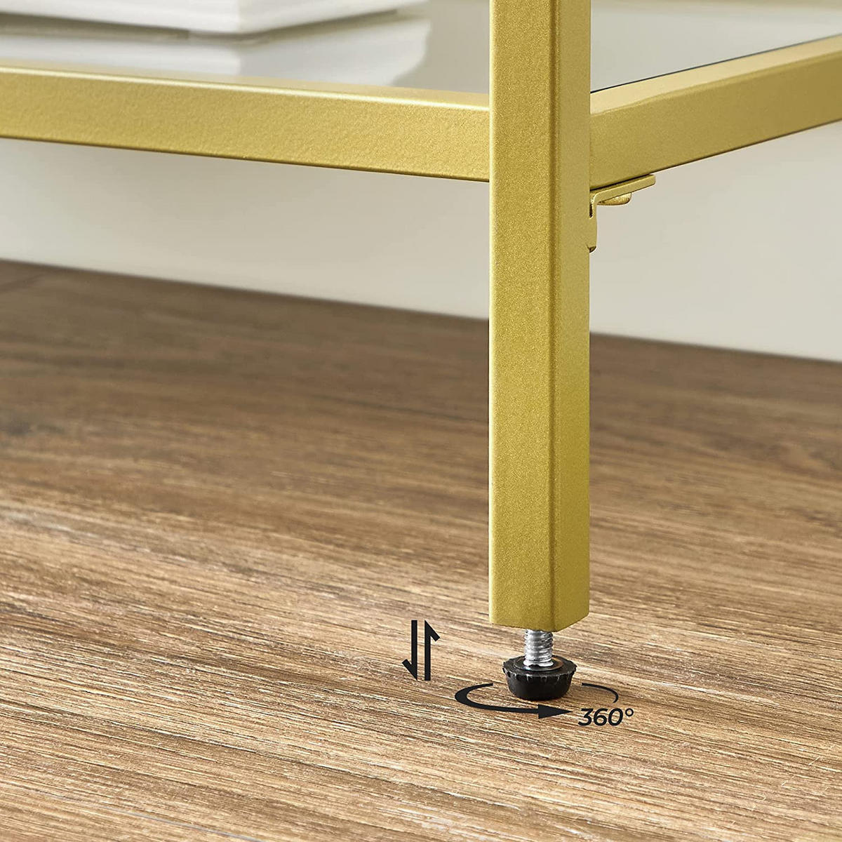 KONSOLENTISCH - Goldfarben, Metall (130/30/73cm) - Hansiro