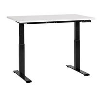 SCHREIBTISCH weißschwarz 120/72 cm elektrisch höhenverstellbar Destin III - Schwarz/Weiß, Holz (72/120/63cm) - Beliani