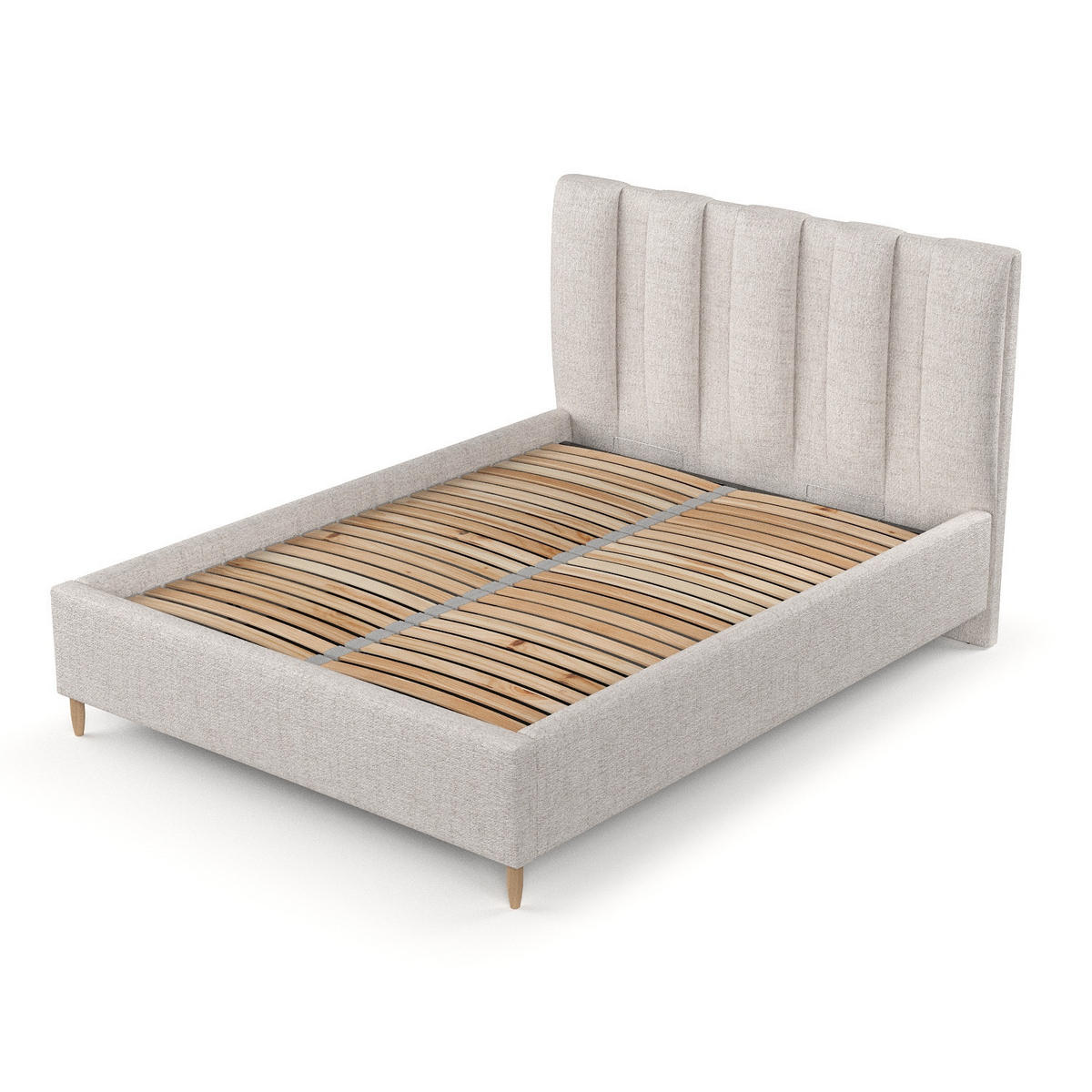 POLSTERBETT Loom 160/200 cm Hellbeige im Neve Stoff - Sandfarben/Naturfarben, Holz/Holzwerkstoff (160/200cm) - AltaBeds